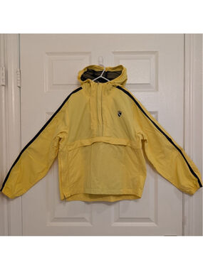 Vintage Nike Y2K Yellow Anorak Windbreaker Jacket Hooded Half Zip S 4-6 Gorpcore